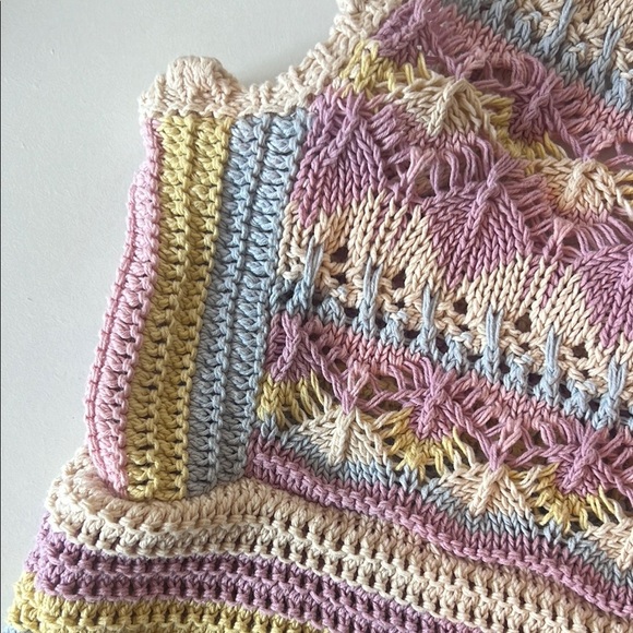 Zara Chunky Knit Sleeveless Top Multicolor - Picture 4 of 6